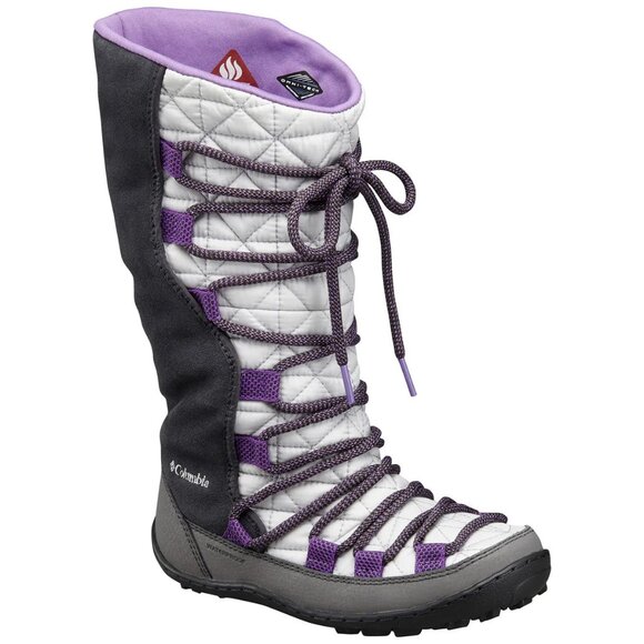 Columbia Other - Columbia Girls Youth 1 Loveland White Purple Waterproof Winter Snow Boots